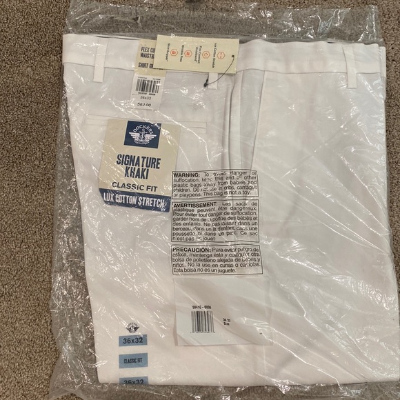 Dockers Signature Khaki White Dress Pants 36x32